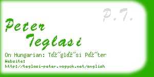 peter teglasi business card